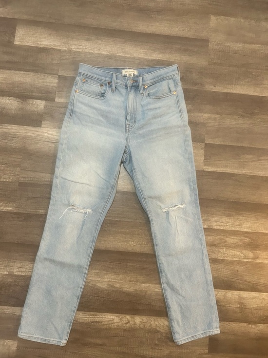 Madewell Denim - Madewell Light Blue Denim Jeans with Contrast Stitching